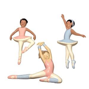 Vintage 1990 Burwood Home Interiors Ballerina Wall Plaques Set of 3